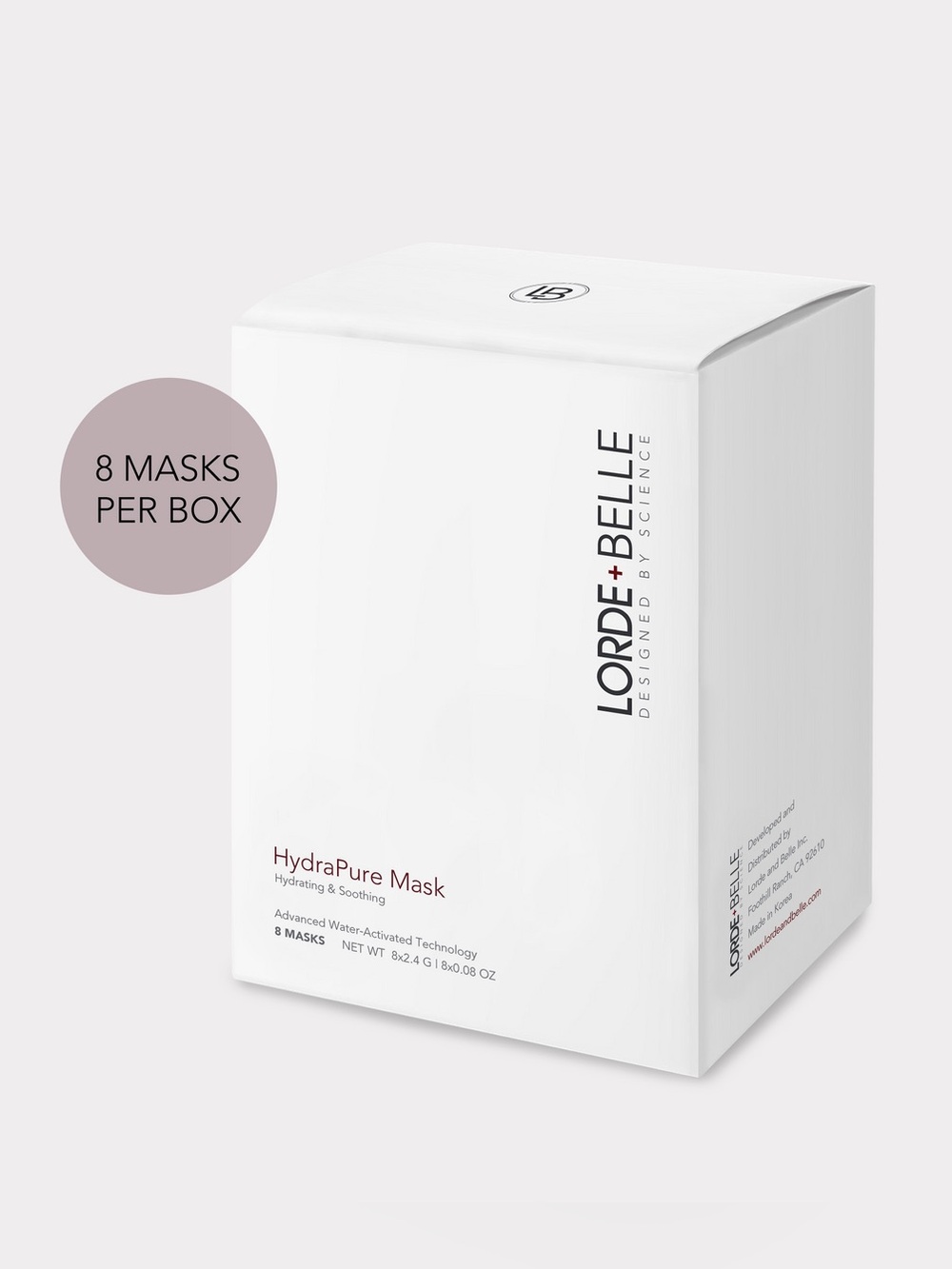 Lorde + Belle HydraPure Mask – White (8 Masks)